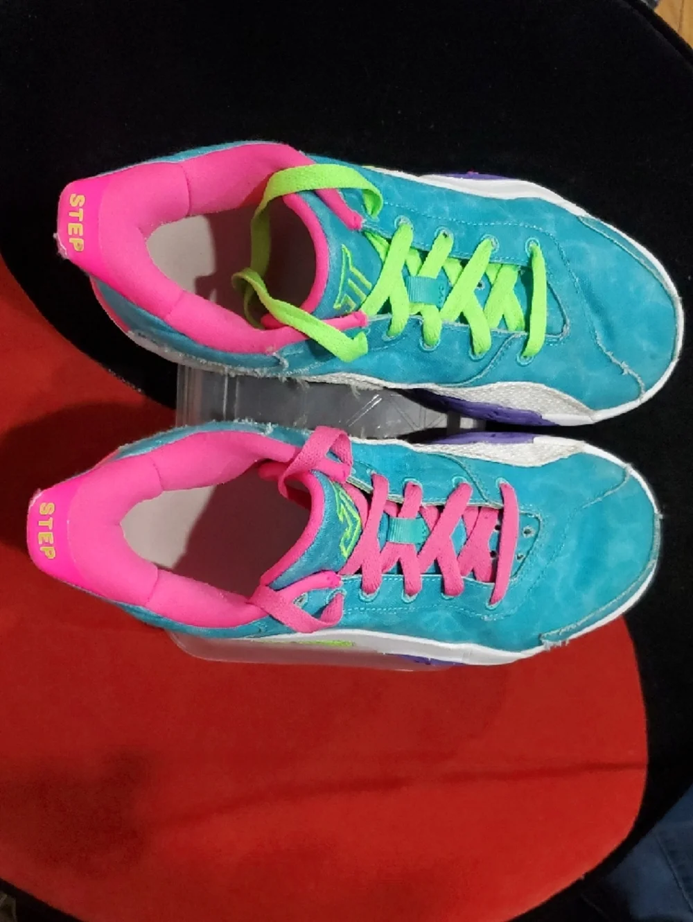 Jordan Tatum 2 Sneakers in Teal, Pink & Neon. - Picture 4 of 13